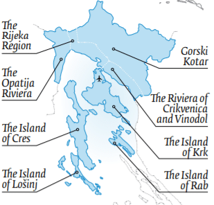 kvarner croatia map